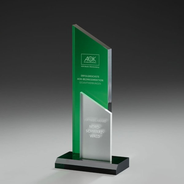  Ein trendiger Emerald Peak - Grüner Acrylglas Award