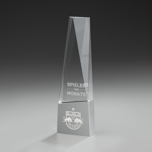 Mondrian Award mit geschliffenem Metallsockel aus Aluminium 