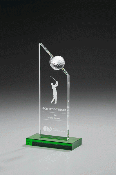 Fairway Award Golfpokal mit massivem Golfball