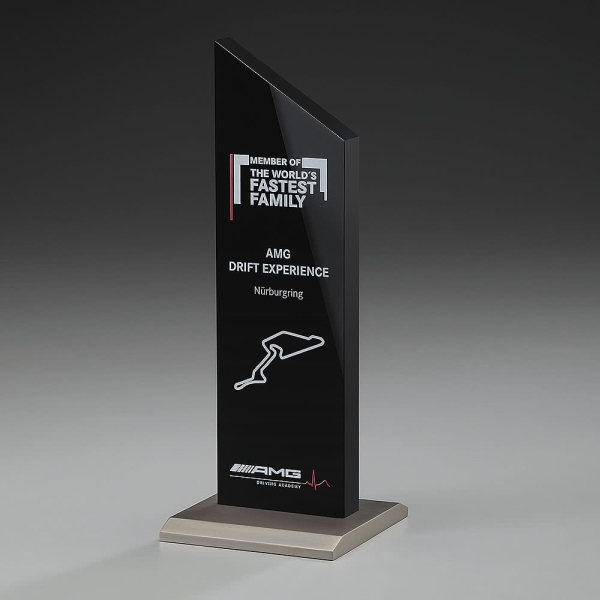 Black Monument Acrylglas Award mit Aluminiumsockel
