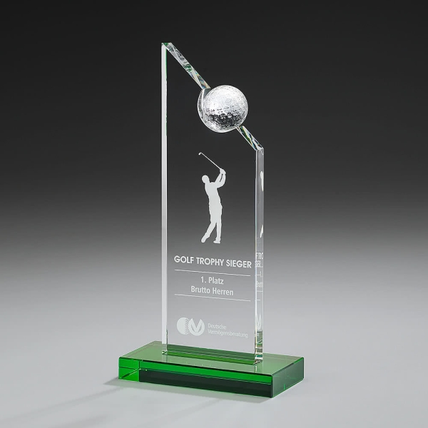 Fairway Award Golfpokal mit massivem Golfball