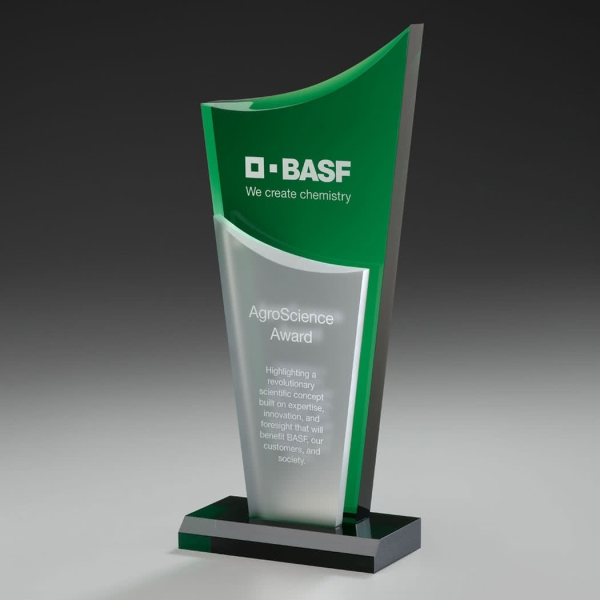 Emerald Drive - Grüner Acrylglas Award