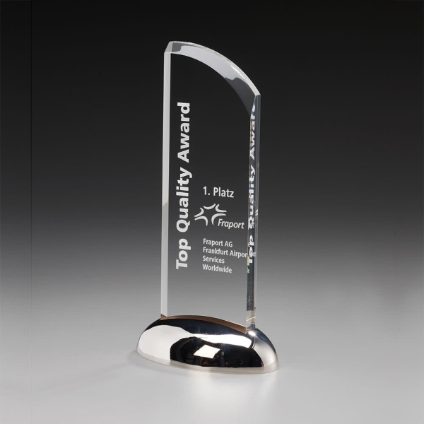 Silver Wing Acrylglas Award mit Metallsockel