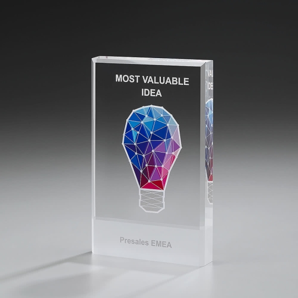 Pure Kristallglas Award mit Gravur