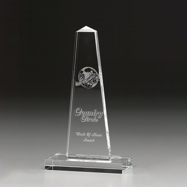 Obelisk Award - 19 mm starkes Glaspokal