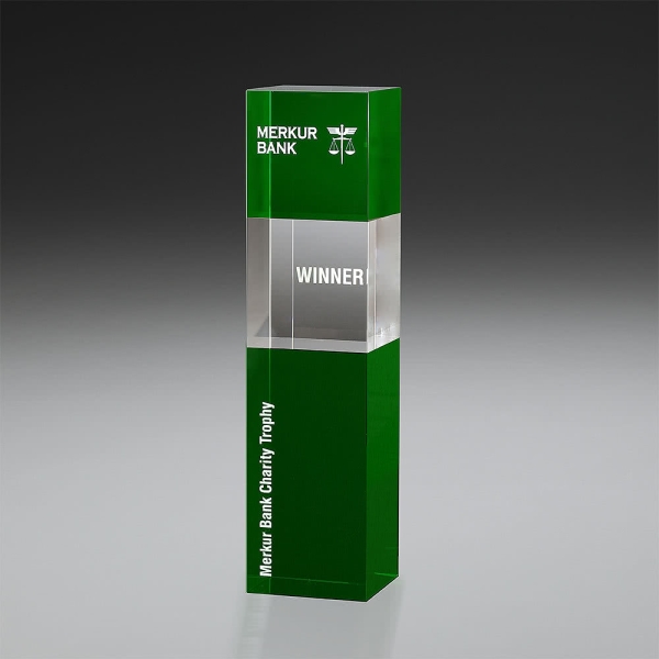 Emerald-Cubix-Kristallglas-Award