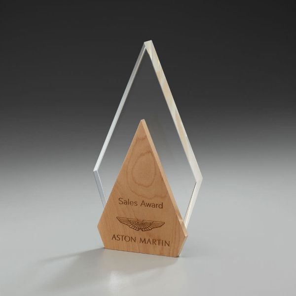 Vermont Award Kristallglas und Buchenholz