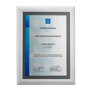 Aluminium Urkunde mit Rahmen