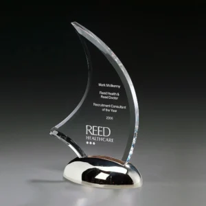 Metal Catalina Acrylglas Award mit Metallsockel