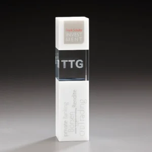 Arctic Cubix weißer Kristallglas Award