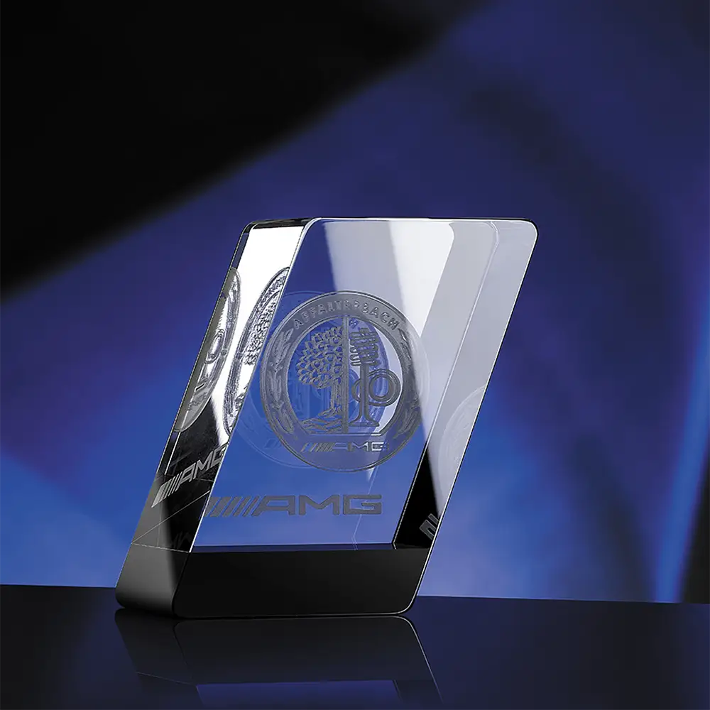 Kristallglas mit 3D-Innengravur